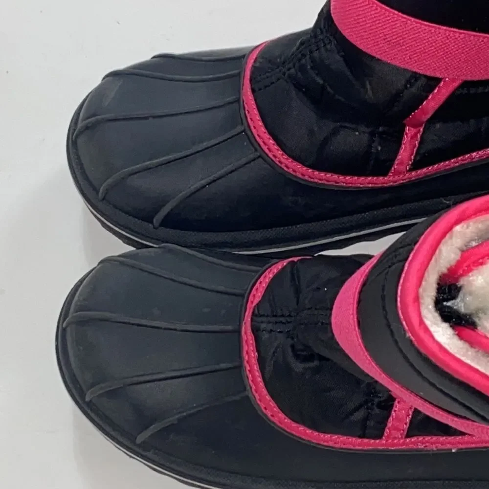 Place Black Pink Girl Snow Boots Size 4